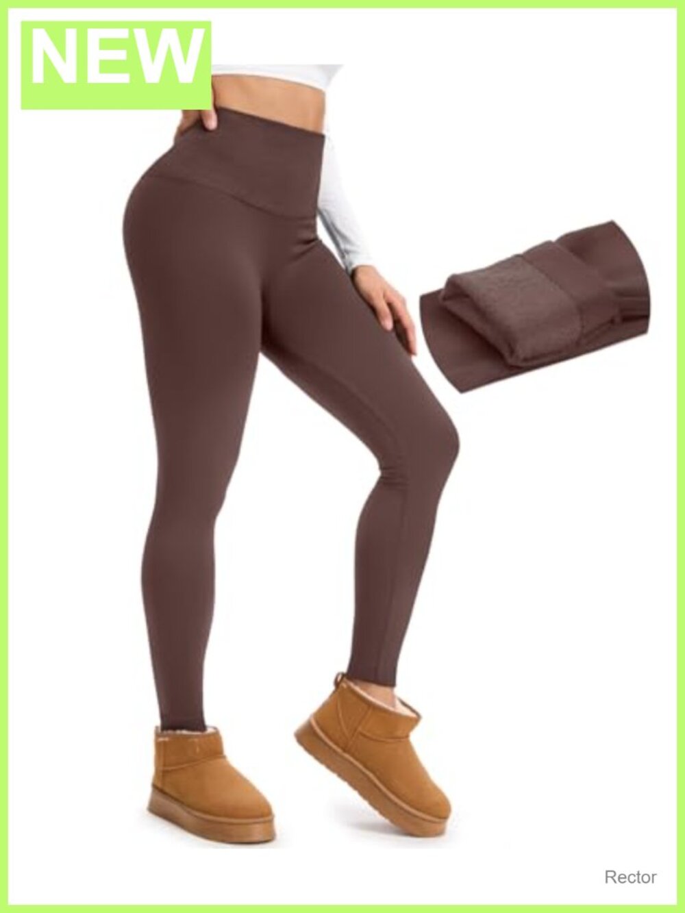 Fleece Lined Thermal Leggings Seamless High Waist Tummy Control Winter Warm
